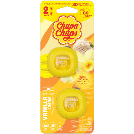 Chupa Chups Vent Clip Air Fresheners - Vanilla Cream