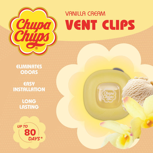 Chupa Chups Vent Clip Air Fresheners - Vanilla Cream