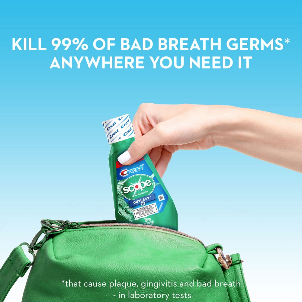Crest Travel Size Scope Outlast Mouthwash - Fresh Mint