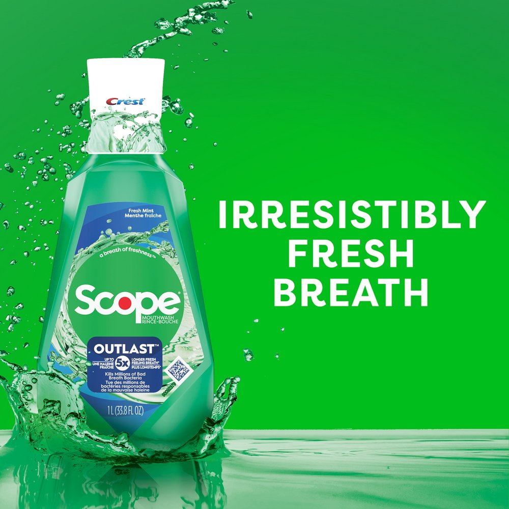 Crest Travel Size Scope Outlast Mouthwash - Fresh Mint