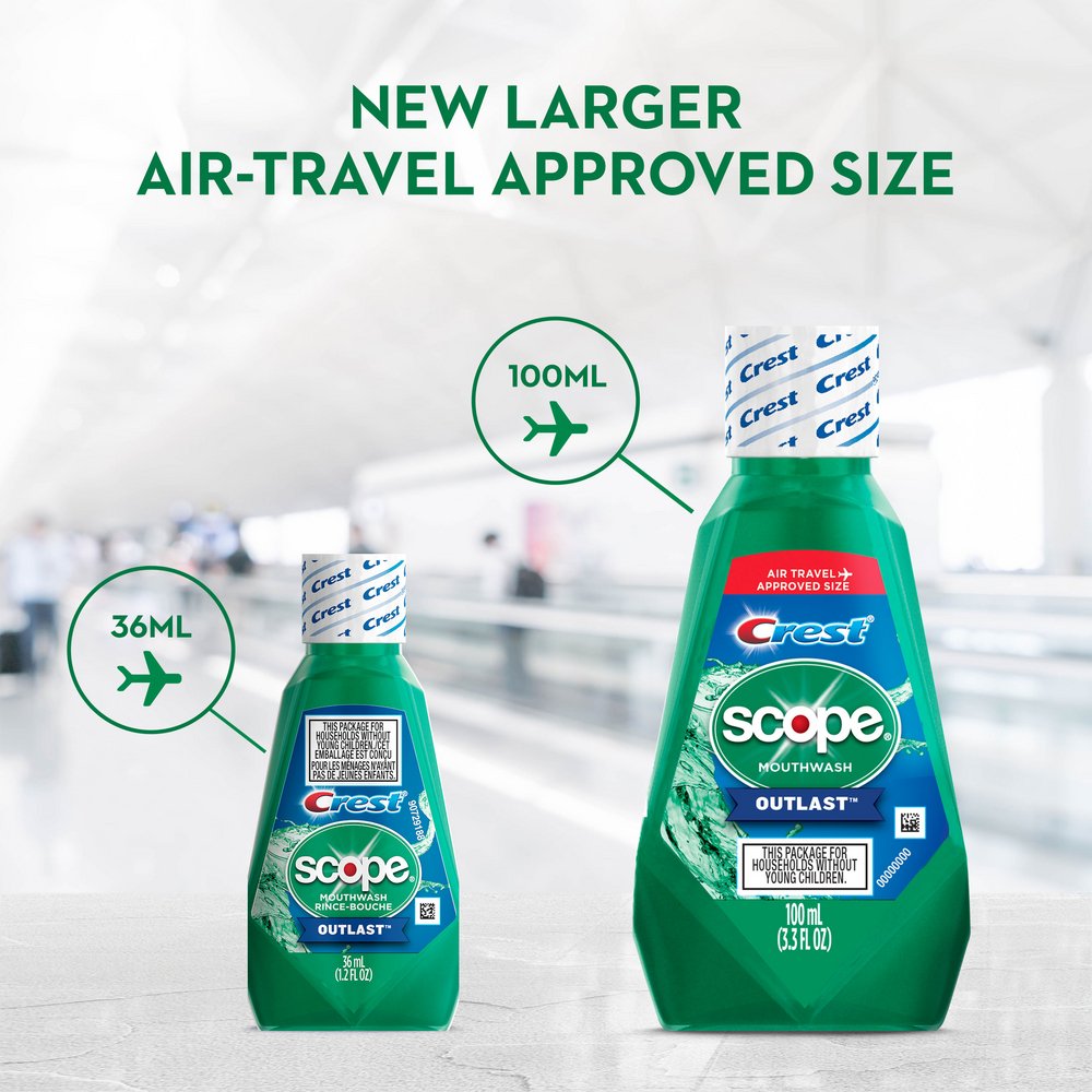 Crest Travel Size Scope Outlast Mouthwash - Fresh Mint