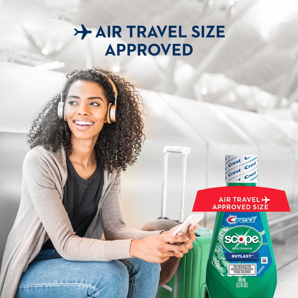 Crest Travel Size Scope Outlast Mouthwash - Fresh Mint
