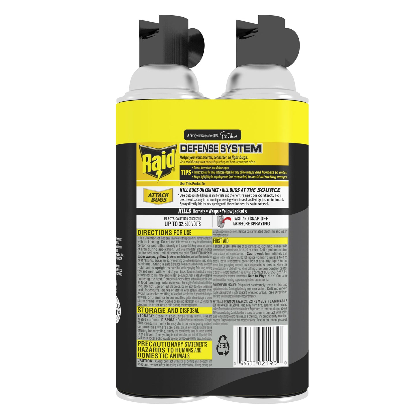 Raid Wasp & Hornet Killer 33, 2 Pk