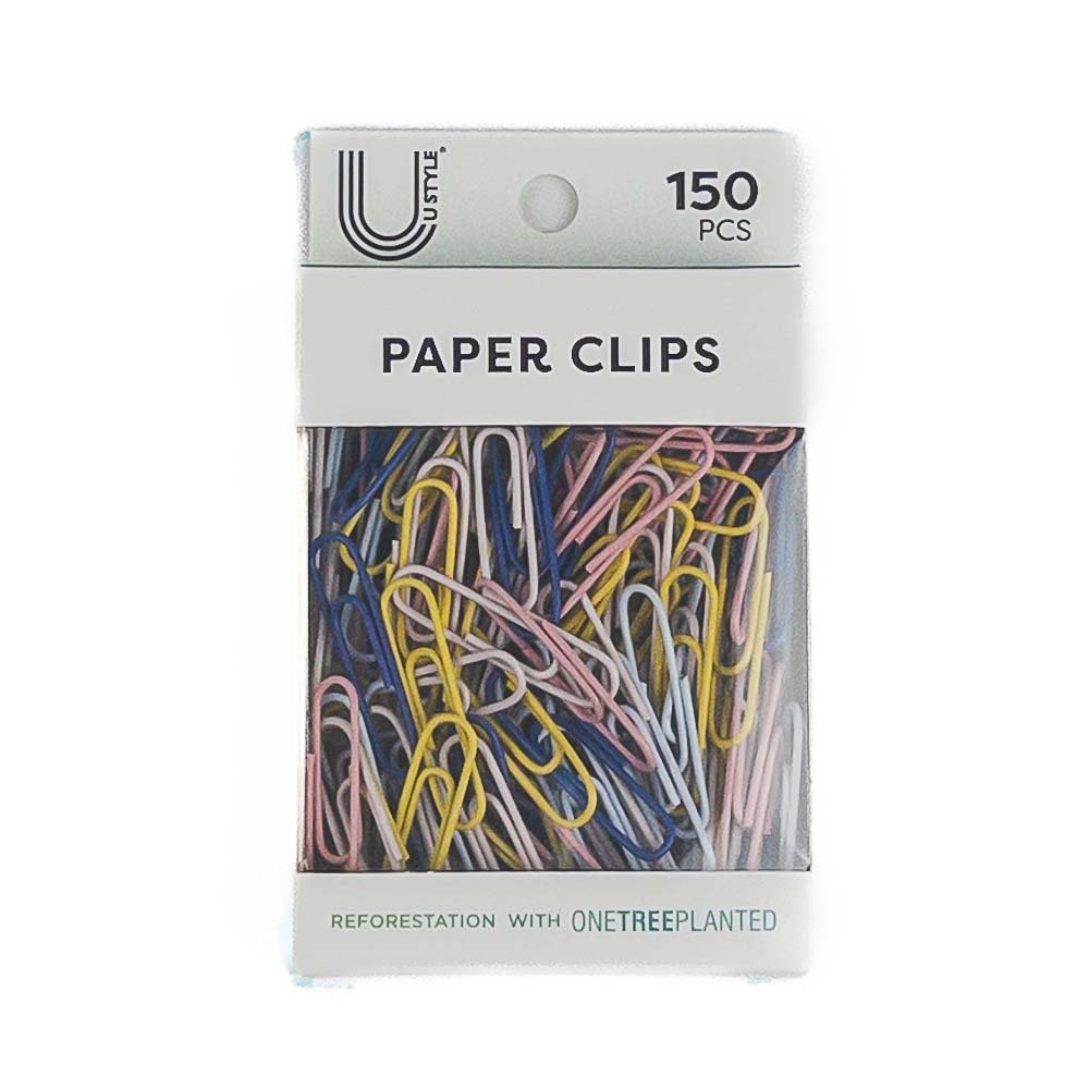 U Style Medium Paper Clips - Assorted Colors