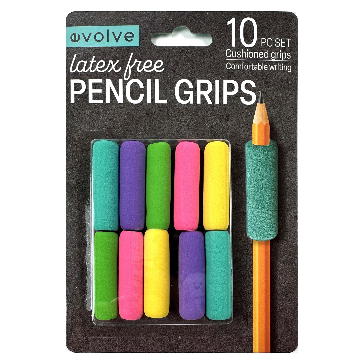 Evolve Latex Free Pencil Grips - Multi Color
