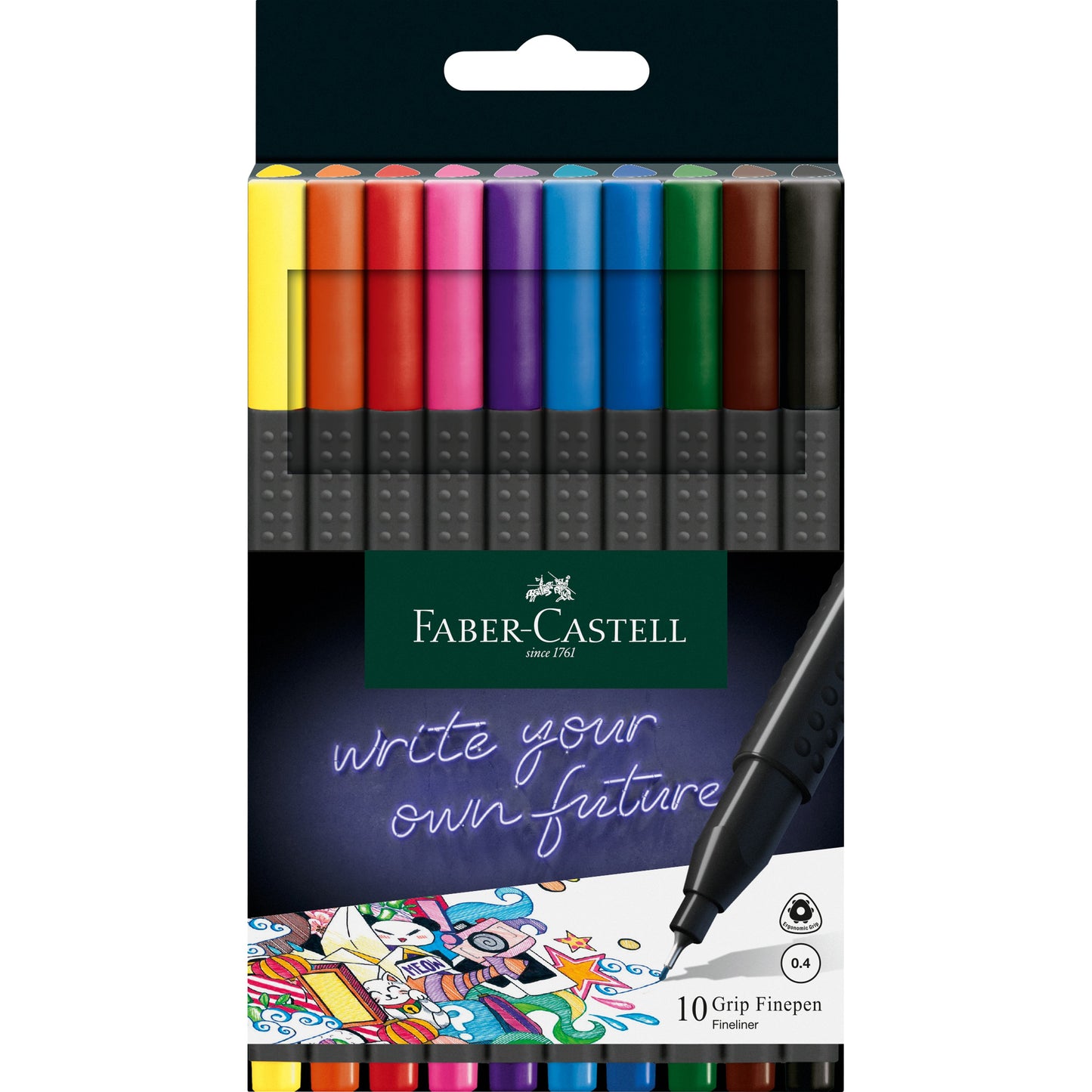 Faber-Castell Grip Fineliner Pens - Assorted Ink