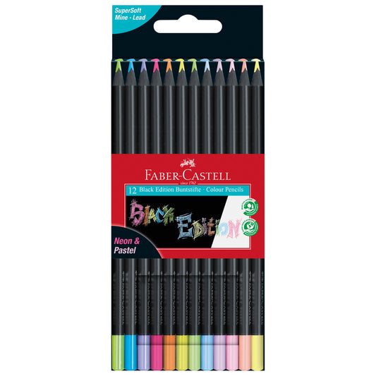 Faber-Castell Black Edition Color Pencils - Neon & Pastel