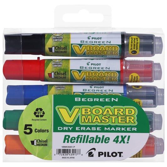 Pilot V-Board Master BeGreen Dry-Erase Markers - Assorted Colors