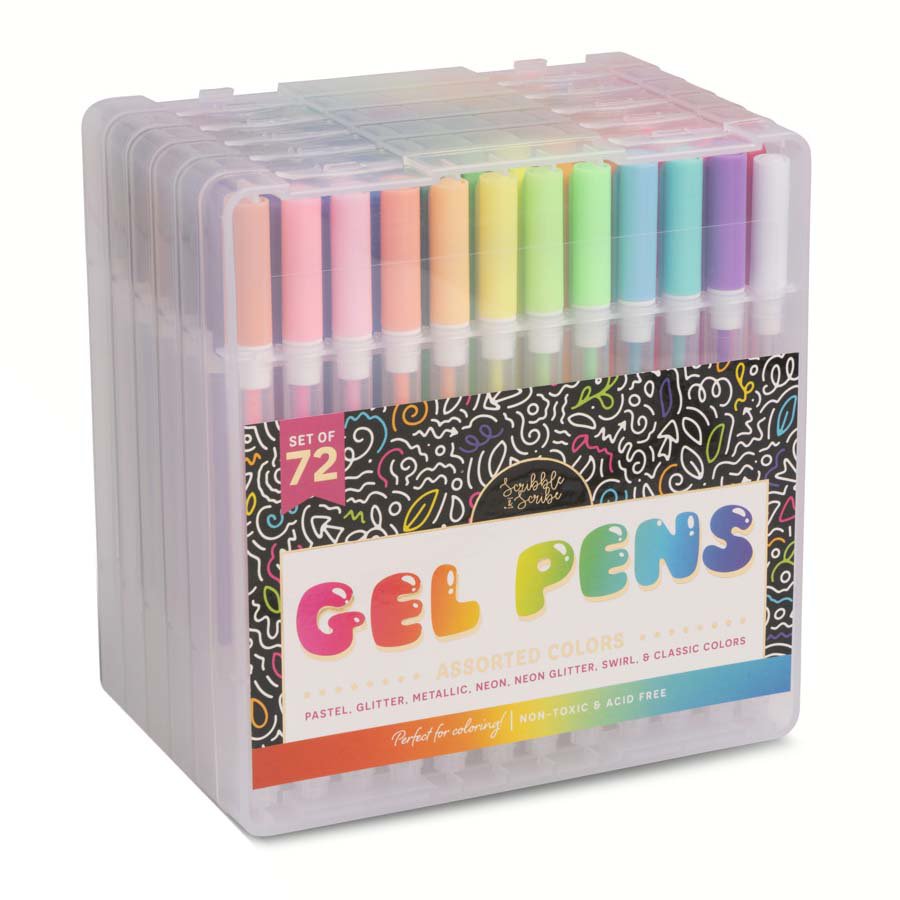 Scribble & Scribe Neon Doodle Gel Pen Set - Assorted Ink
