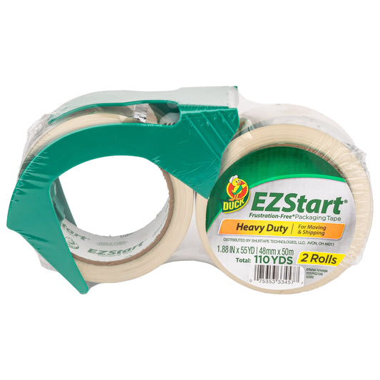 Duck EZ Start Heavy Duty Packaging Tape, 2 Pk