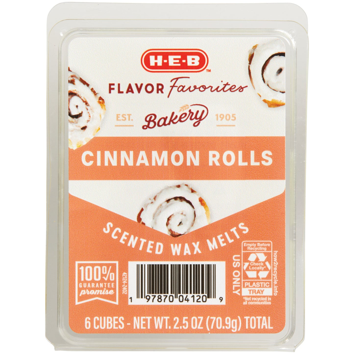 H-E-B Flavor Favorites Bakery Cinnamon Rolls Scented Wax Melts