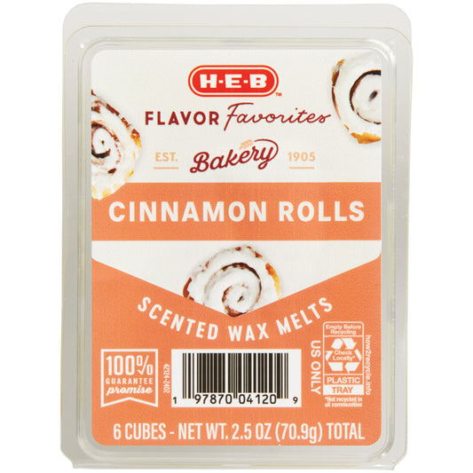 H-E-B Flavor Favorites Bakery Cinnamon Rolls Scented Wax Melts
