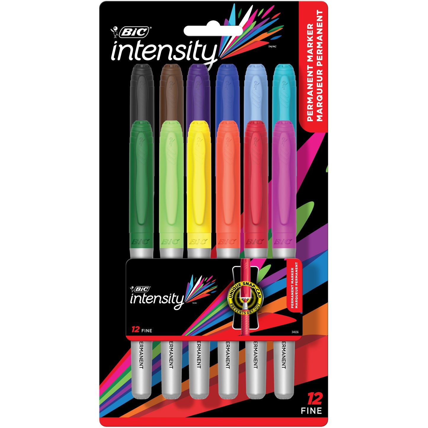 BIC Intensity Fine Point Permanent Markers - Assorted Ink
