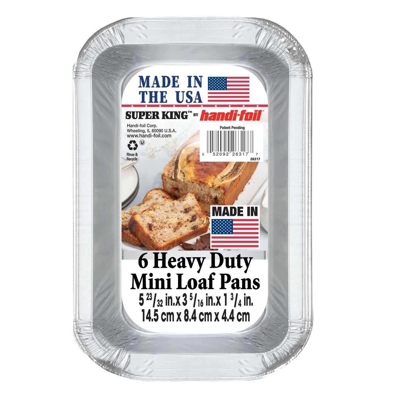 Handi-Foil Heavy Duty Mini Loaf Pans, 6 pk