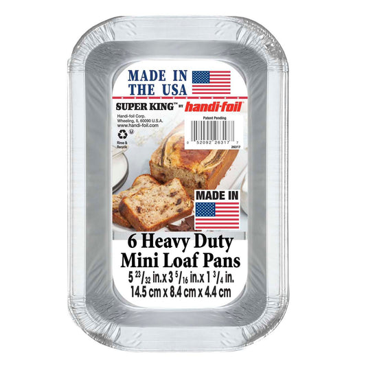 Handi-Foil Heavy Duty Mini Loaf Pans, 6 pk