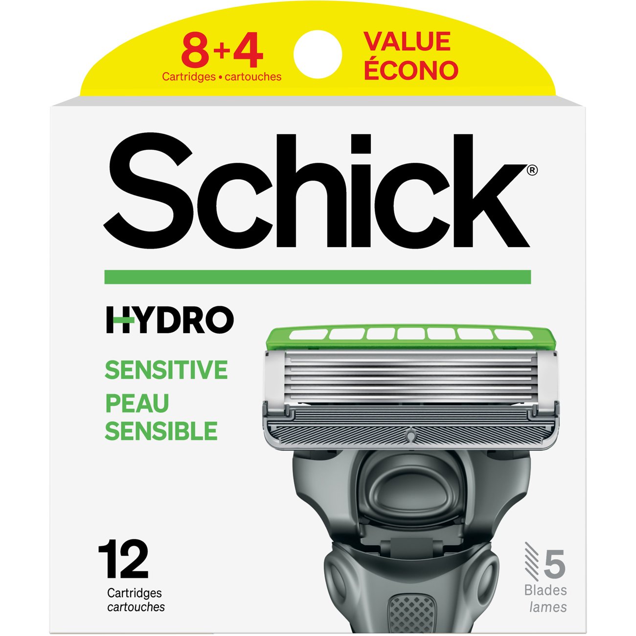 Schick Hydro Sensitive Men's 5 Blade Razor Refills