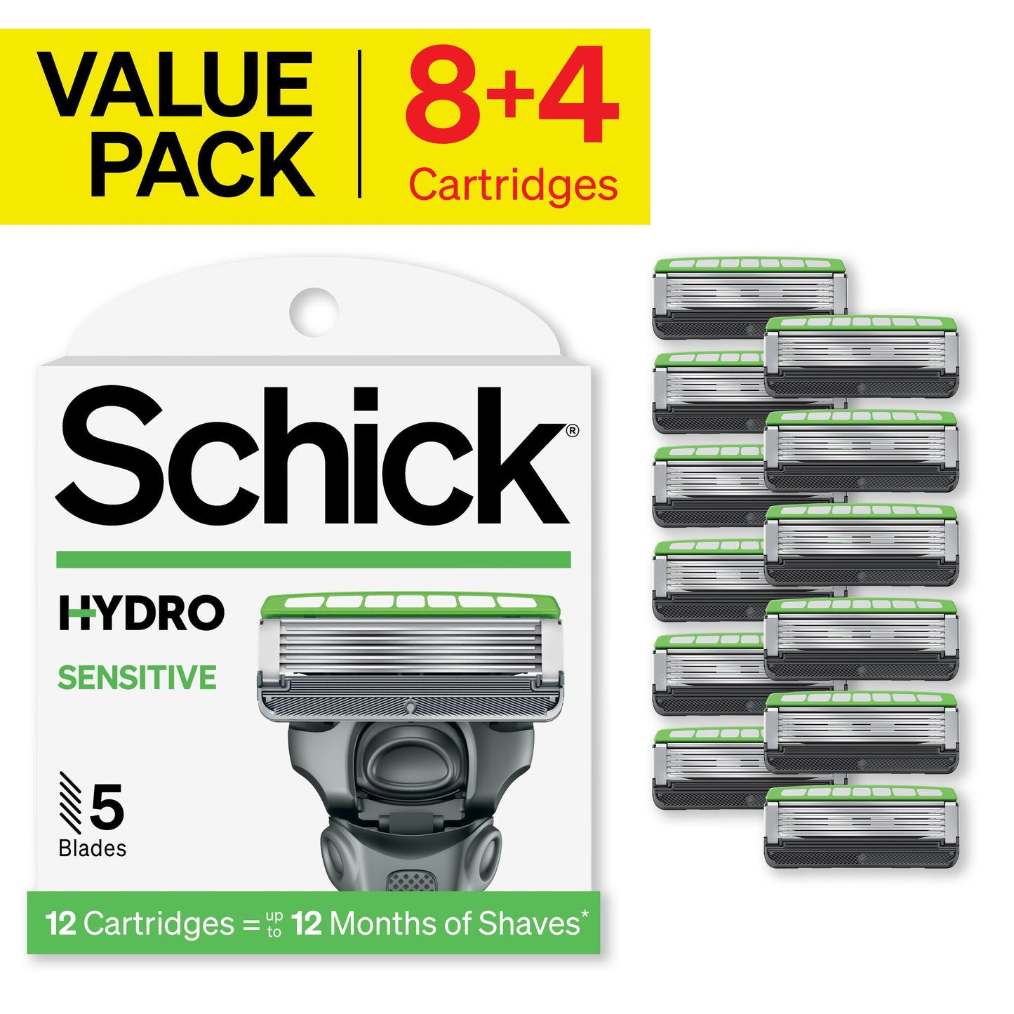 Schick Hydro Sensitive Men's 5 Blade Razor Refills