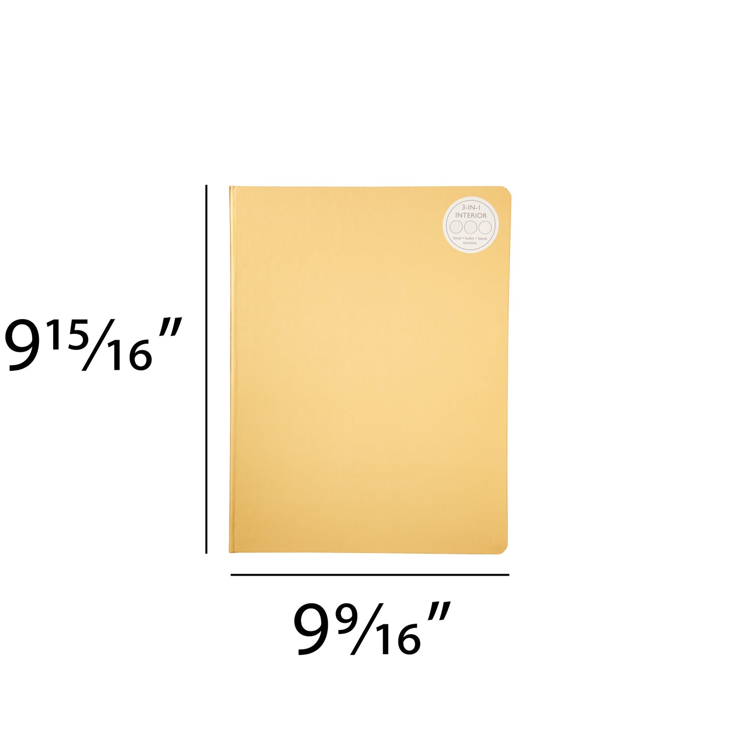 C.R. Gibson 3-in-1 Interior Journal - Gold