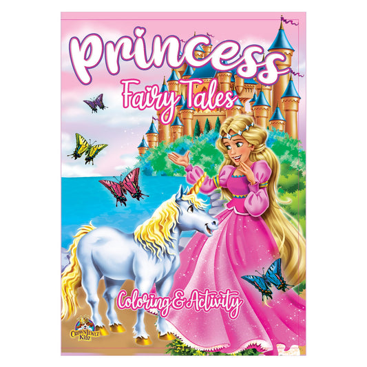 CrownJewlz Princess Fairy Tales Coloring & Activity Book