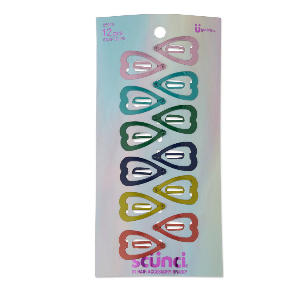 Scunci Heart Snap Clips