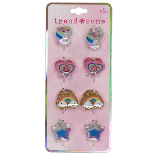 Trend Zone Assorted Motif Mini Claw Hair Clips