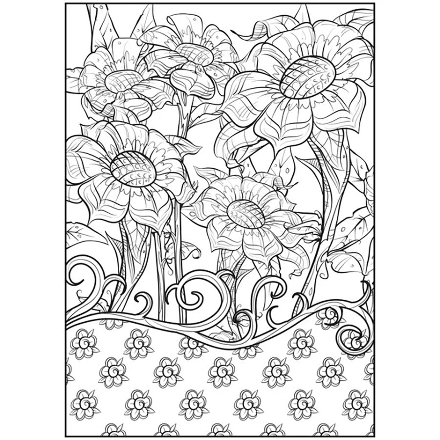 Cra-Z-Art Timeless Creations Fabulous Florals Coloring Book
