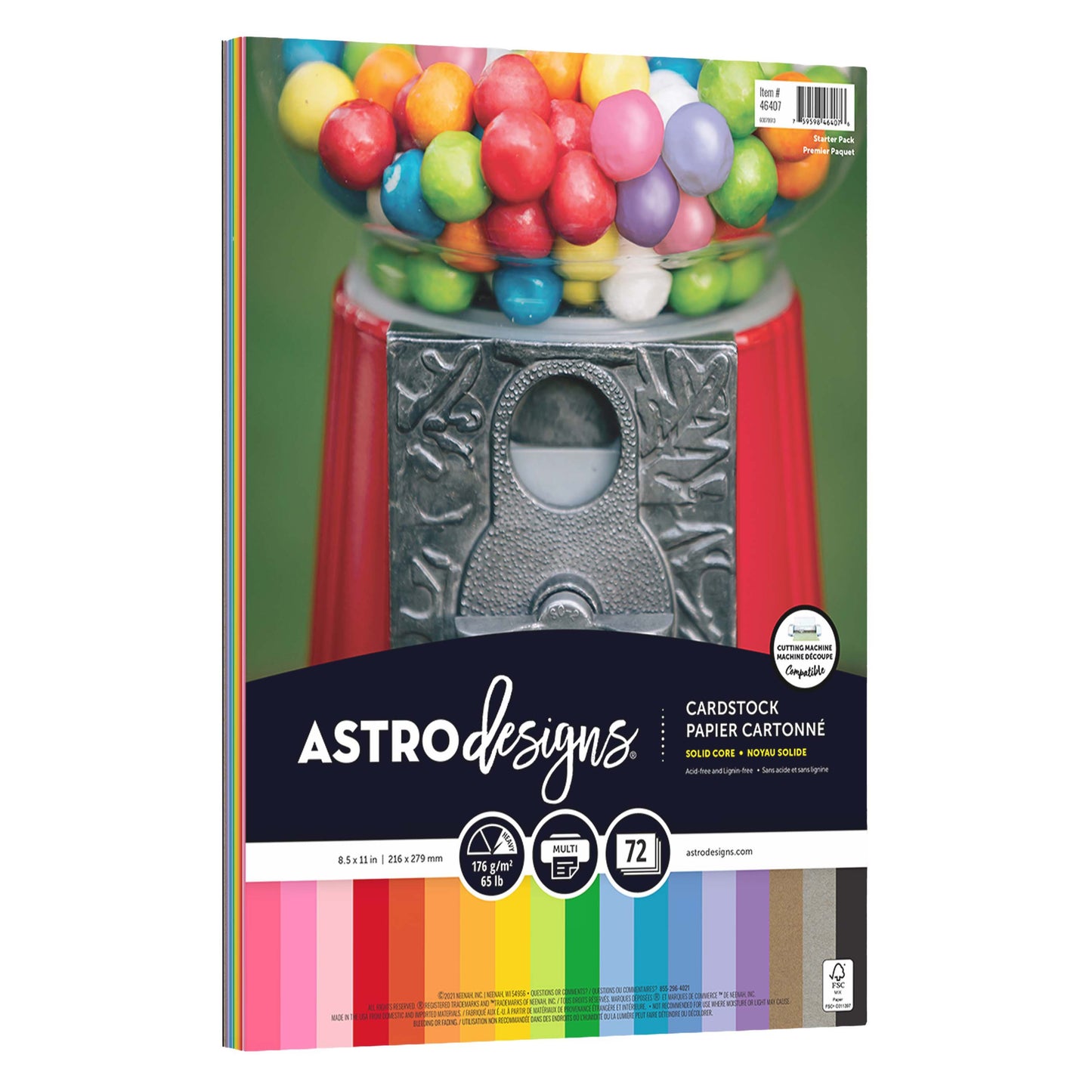 Astrodesigns Cardstock Paper - Multi Color, 72 Ct