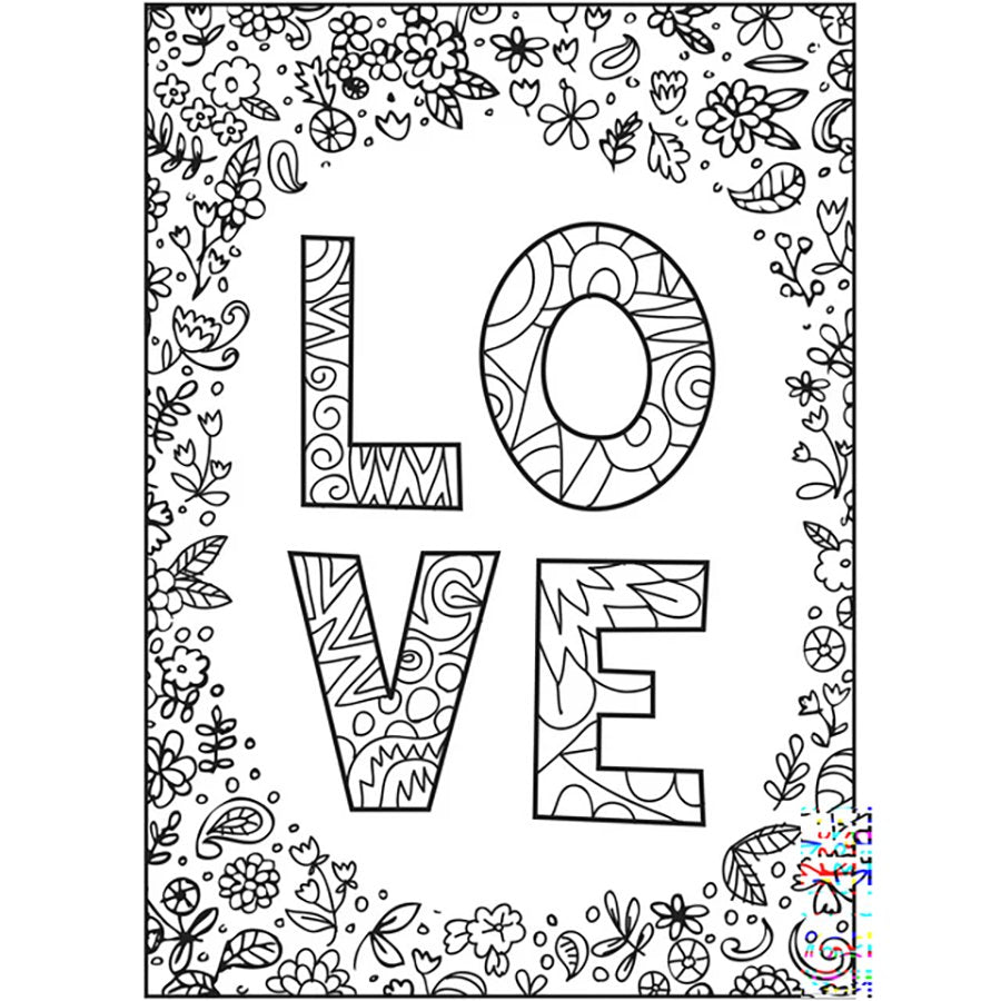 Cra-Z-Art Timeless Creations Words of Wonder Coloring Book