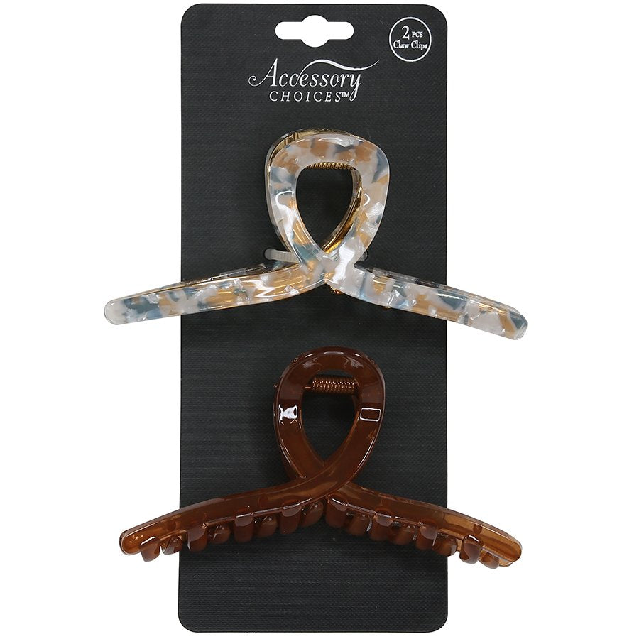 Accessory Choice Marble & Solid Claw Clips