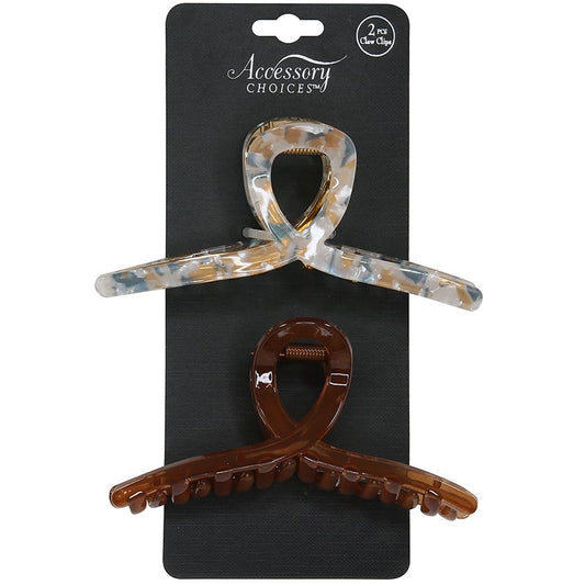 Accessory Choice Marble & Solid Claw Clips