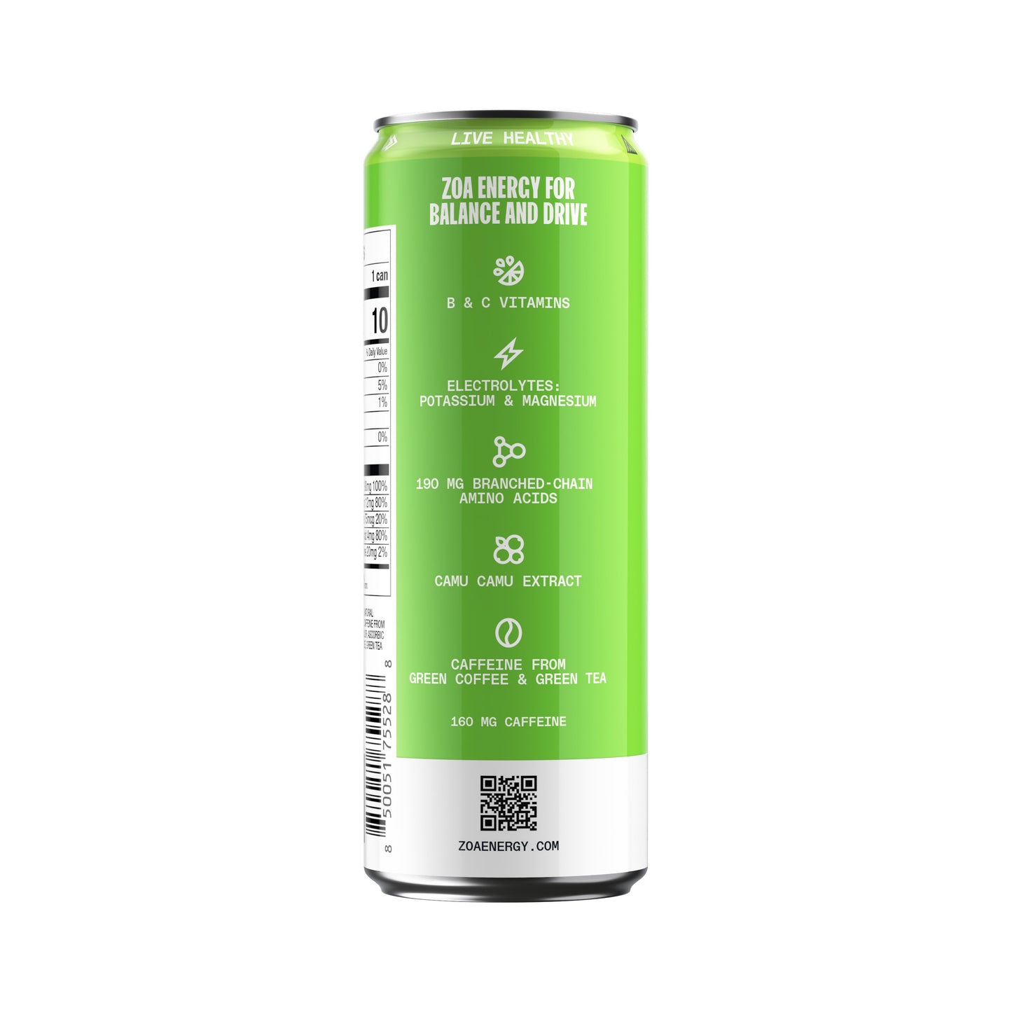 ZOA Zero Sugar Energy Drink - Green Apple