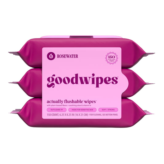 Goodwipes goodwipes XL Flushable Wipes - Rosewater 3 pk