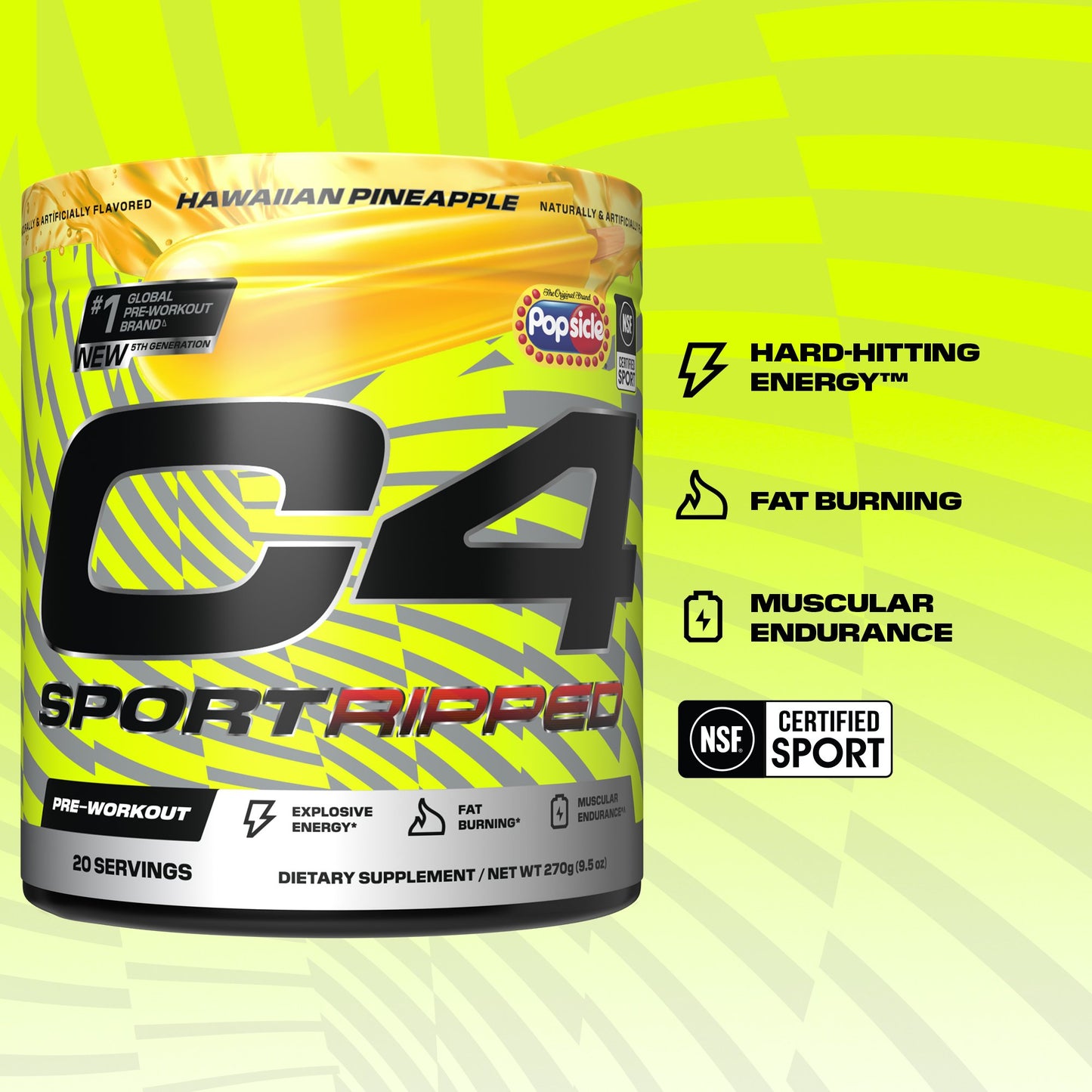 C4 Sport Ripped Pre-Workout - Hawaiian Pineapple