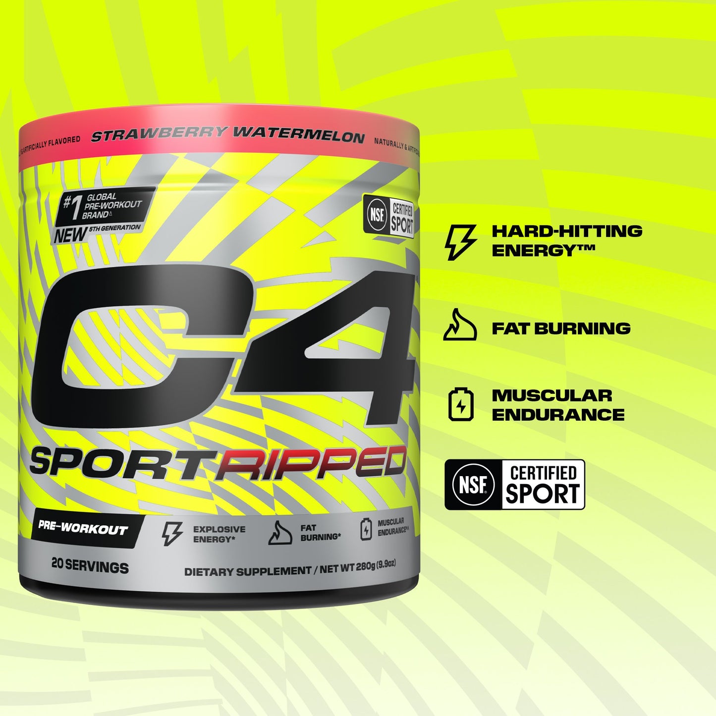 C4 Sport Pre-Workout - Ripped Strawberry Watermelon