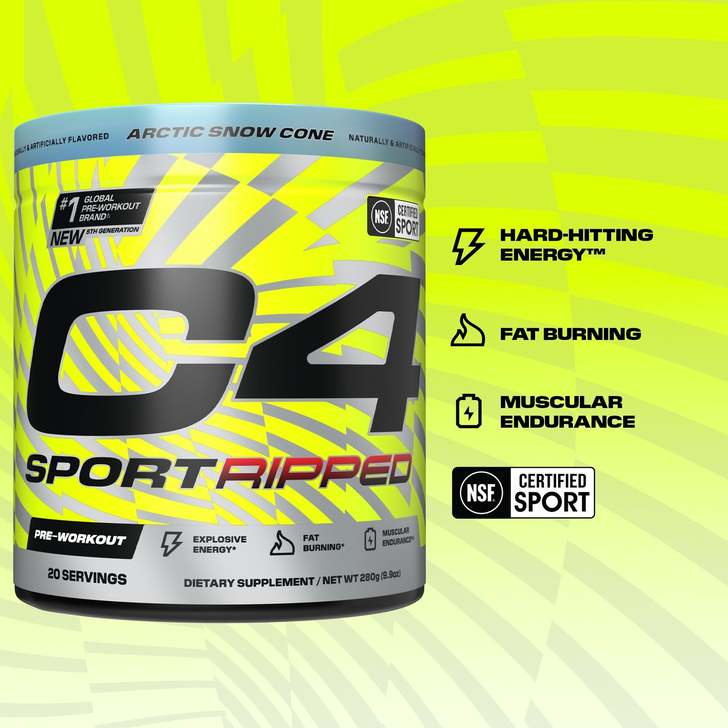 C4 Sport Pre-Workout - Ripped Arctic Snow Cone