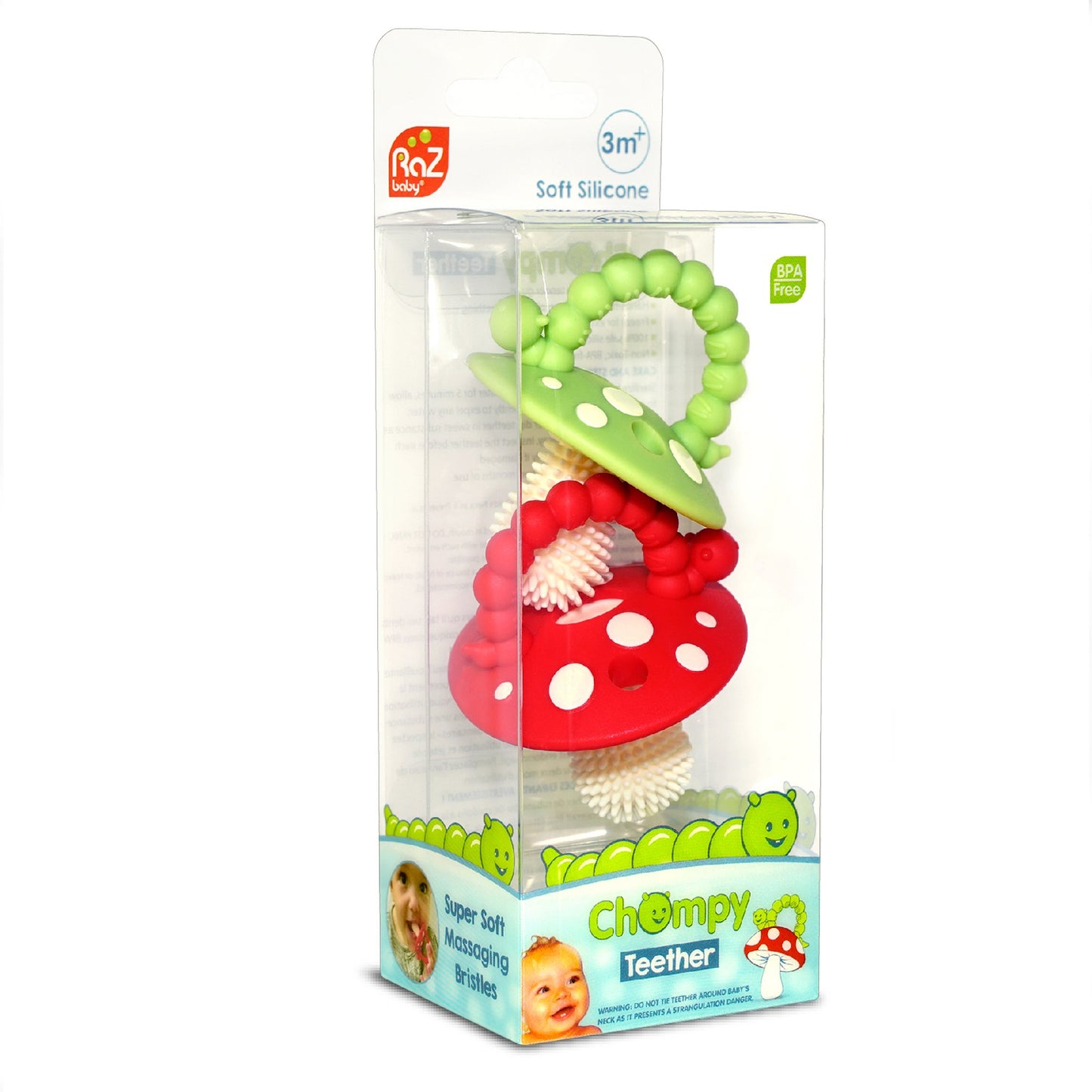 Razbaby Chompy Teether Mushrooms