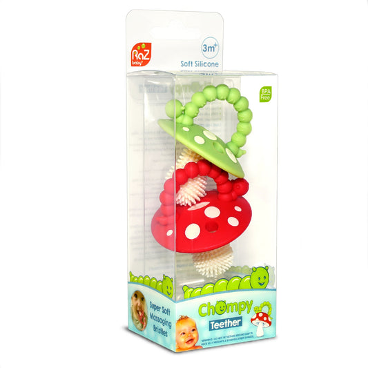 Razbaby Chompy Teether Mushrooms