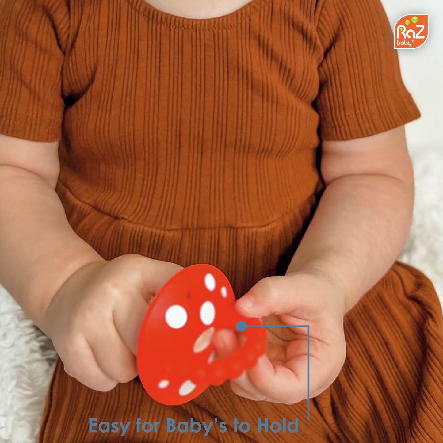 Razbaby Chompy Teether Mushrooms