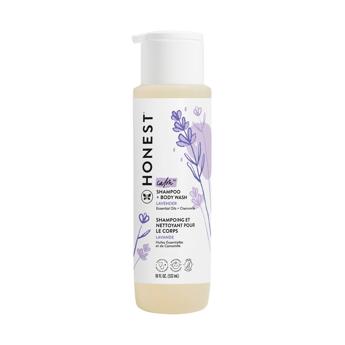 The Honest Company Calm Shampoo + Body Wash - Lavender