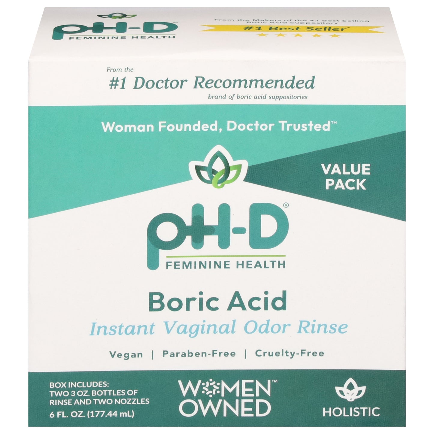 pH-D Feminine Health Boric Acid Instant Vaginal Odor Rinse