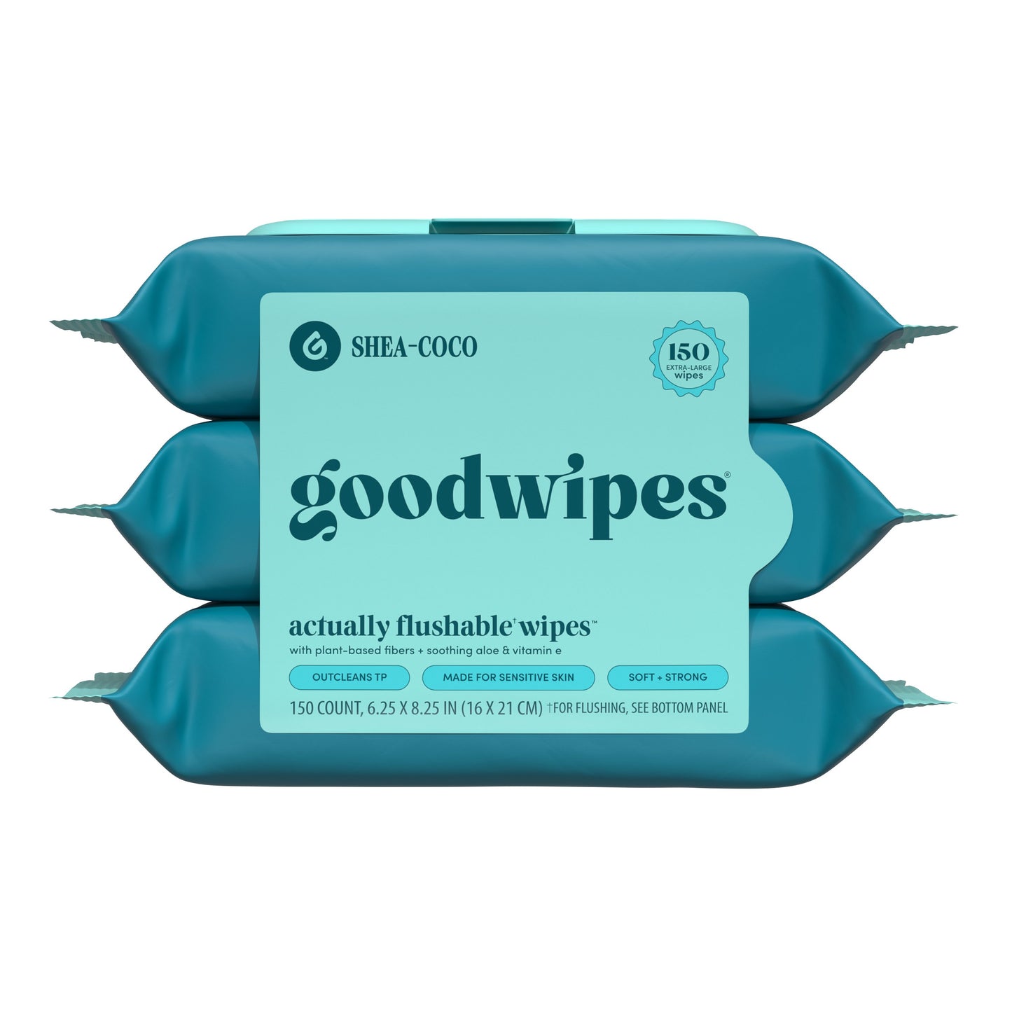 Goodwipes XL Flushable Wipes - Shea-Coco 3 pk