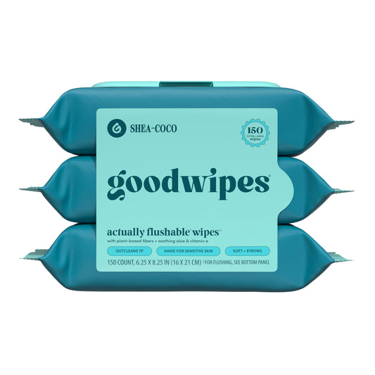 Goodwipes XL Flushable Wipes - Shea-Coco 3 pk