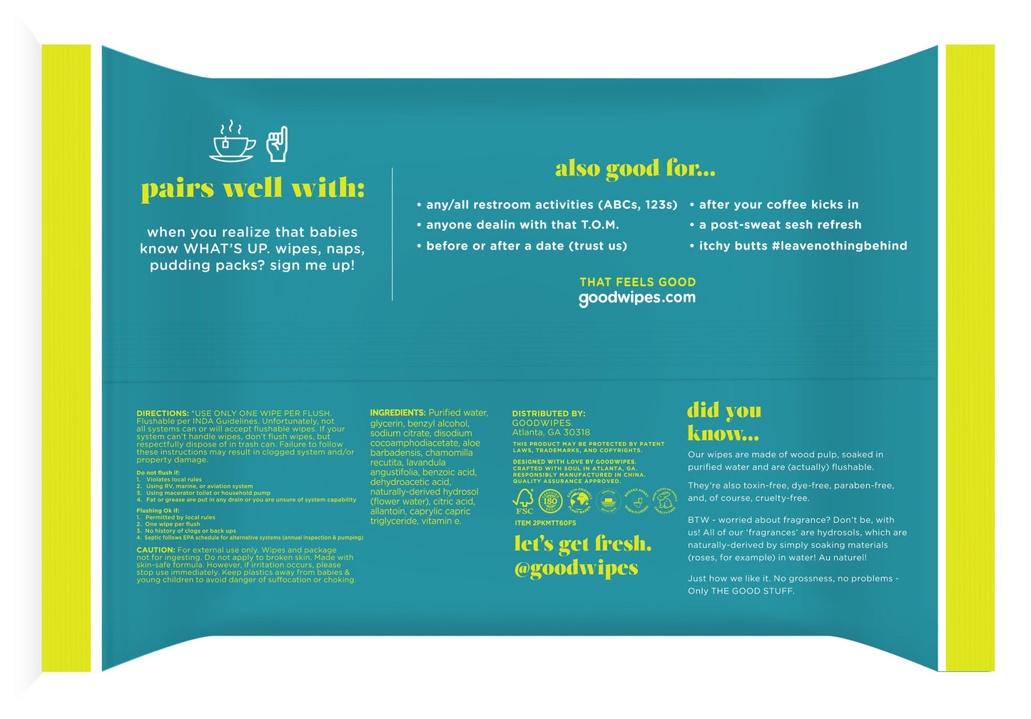 Goodwipes XL Flushable Wipes - Shea-Coco 3 pk