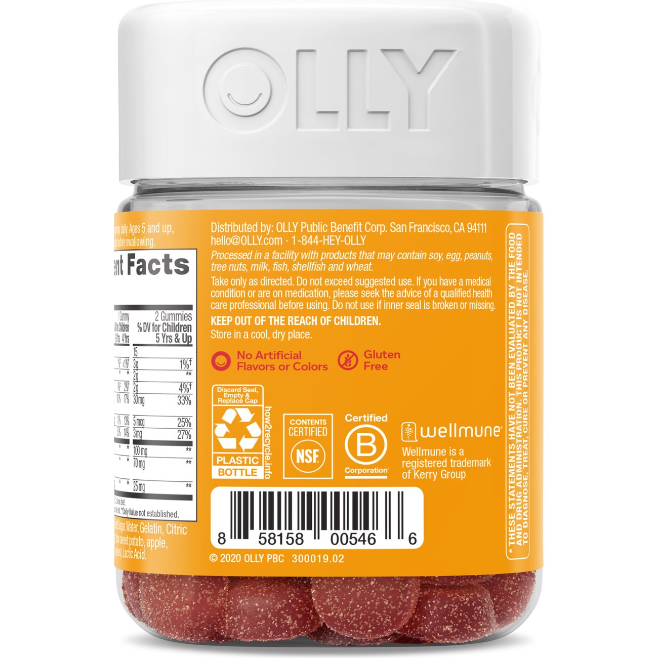 OLLY Kids Elderberry Immunity Gummies - Cherry Berry