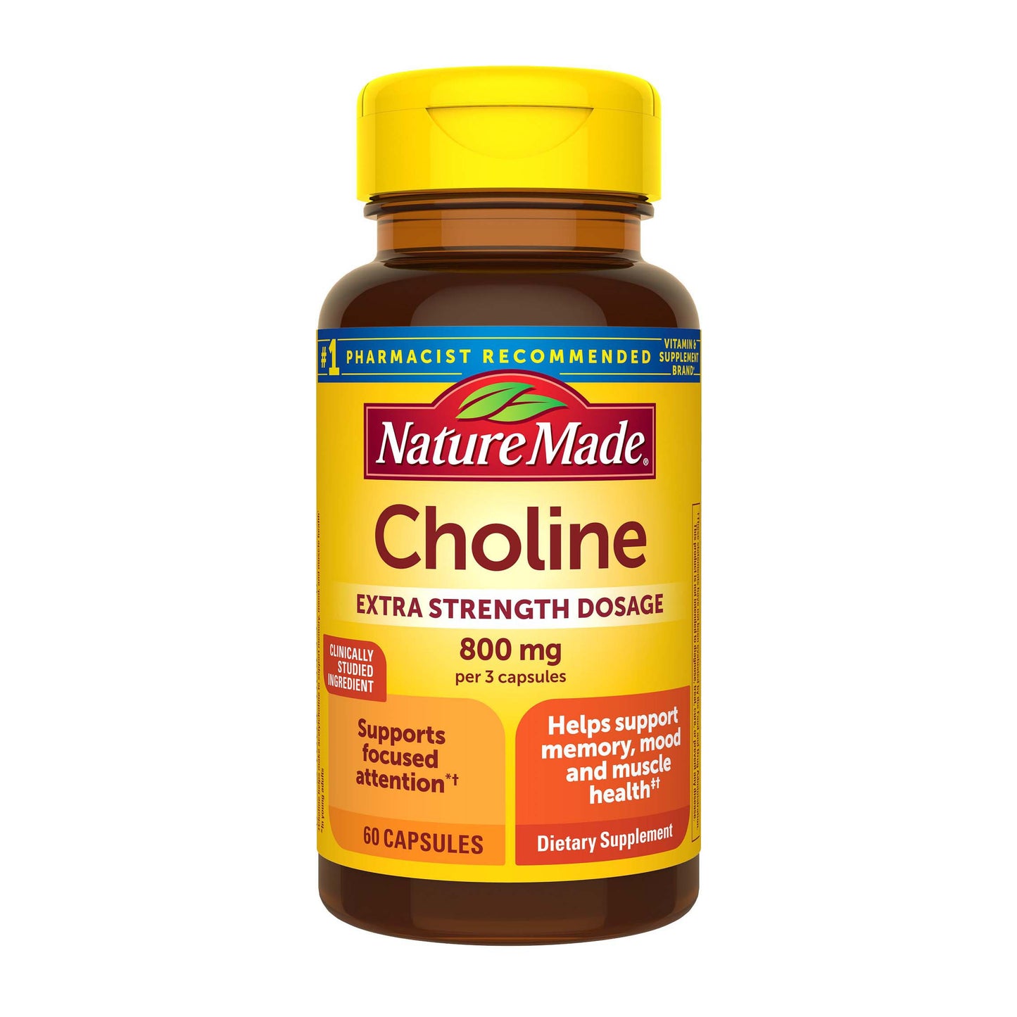 Nature Made Choline Extra Strength Dosage Capsules