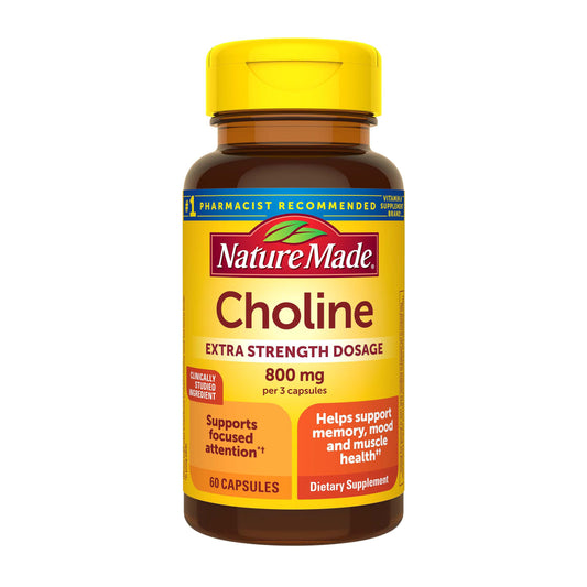 Nature Made Choline Extra Strength Dosage Capsules