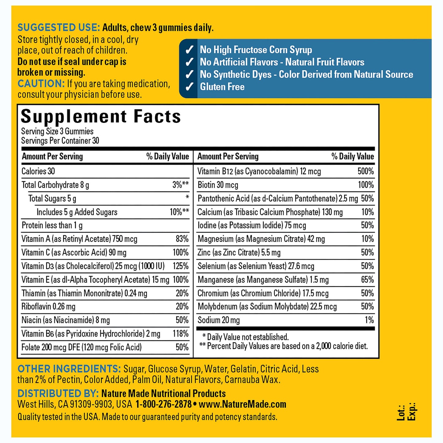 Nature Made Advanced Multi For Him Gummies - Mixed Berry