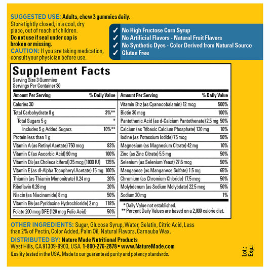 Nature Made Advanced Multi For Him Gummies - Mixed Berry