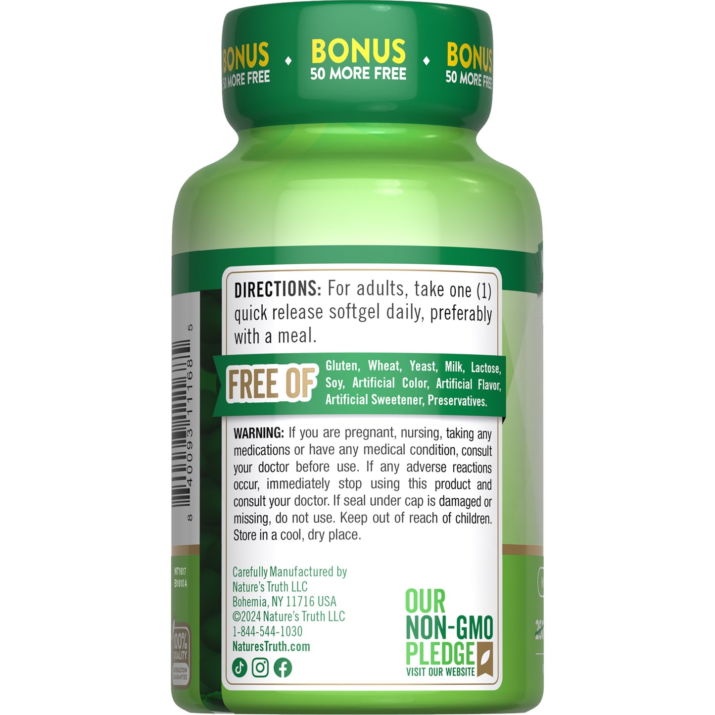 Nature's Truth High Potency D3 5000 IU 125 mcg Quick Release Softgels