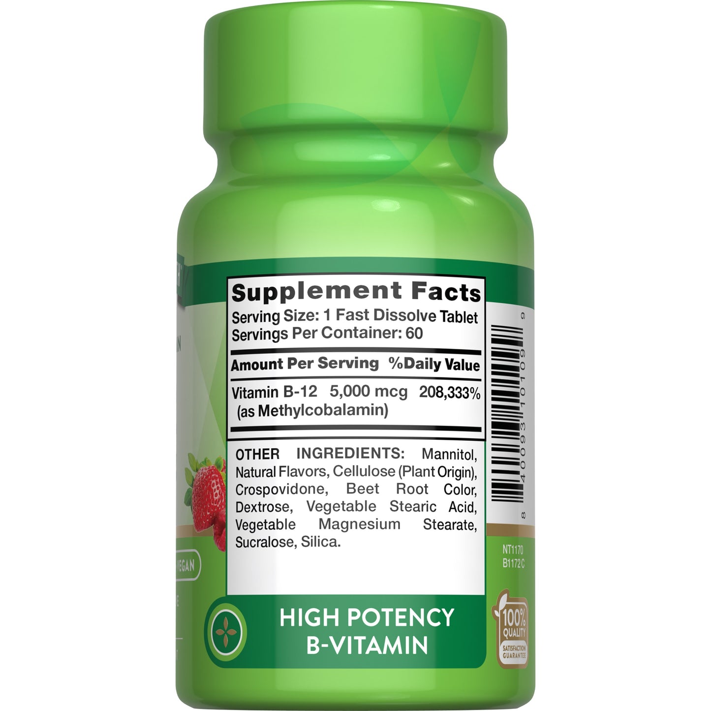 Nature's Truth Methylcobalamin B-12 5000 mcg Fast Dissolve Tablets - Berry Flavor